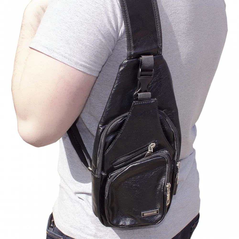 Рюкзак через плече Haodier Jeep Black USB-сумка зарядка чоловіча спортивна повсякденна