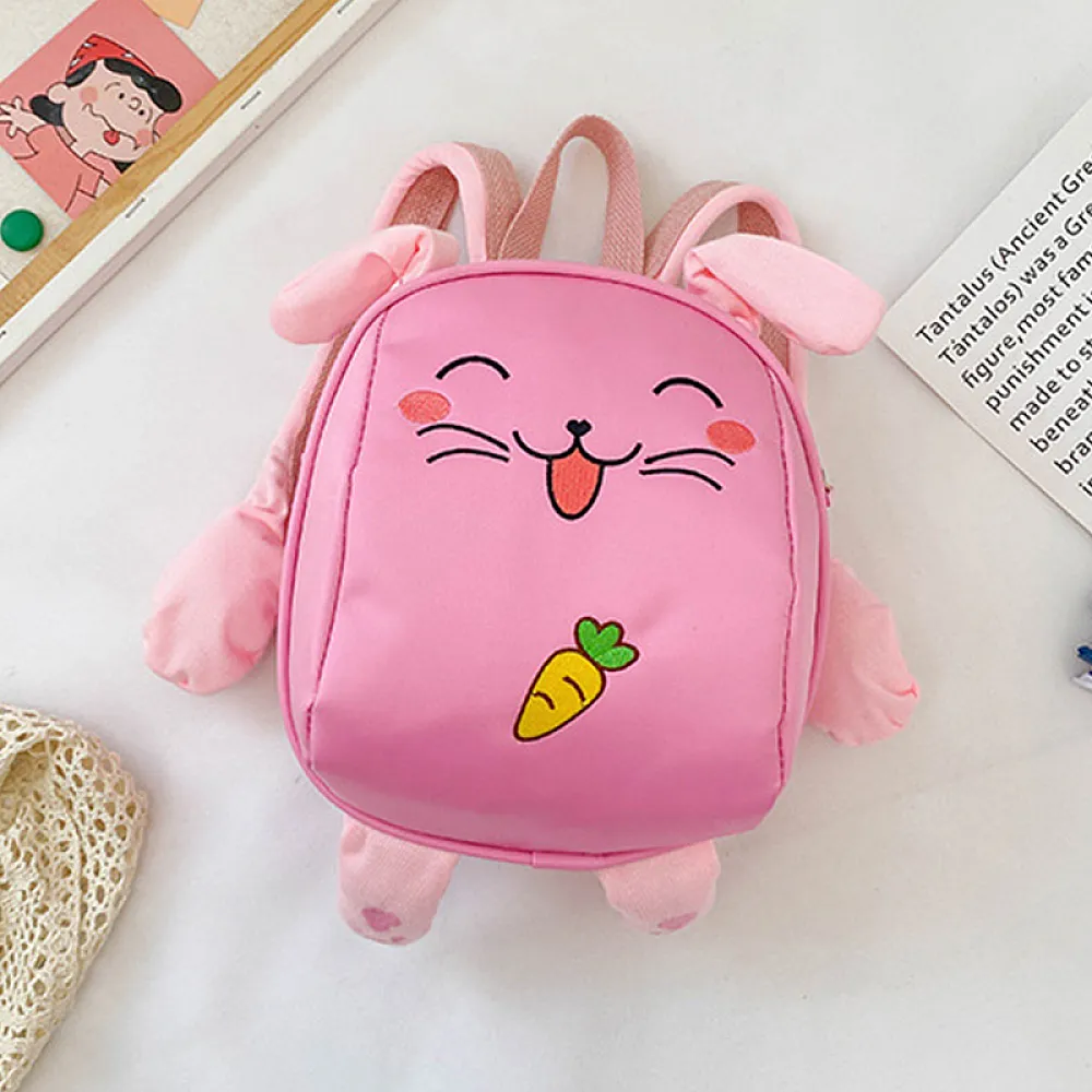 Детский рюкзак Lesko 201028 Animals Light Pink с ремешком анти-потеряшкой