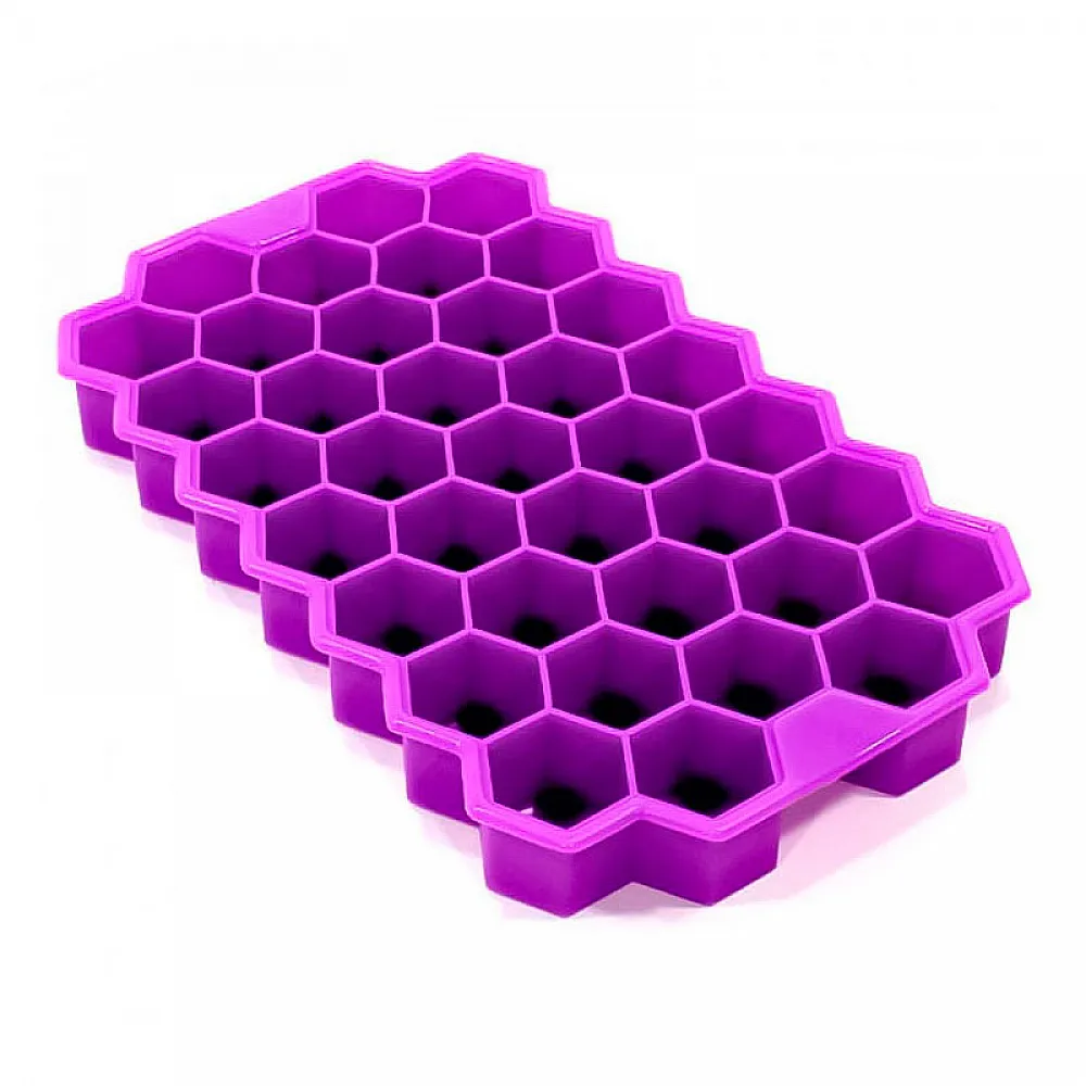 Силиконовая форма для льда CUMENSS Соты Purple емкость для хранения Силиконовая форма для льда CUMENSS Соты Purple емкость для хранения