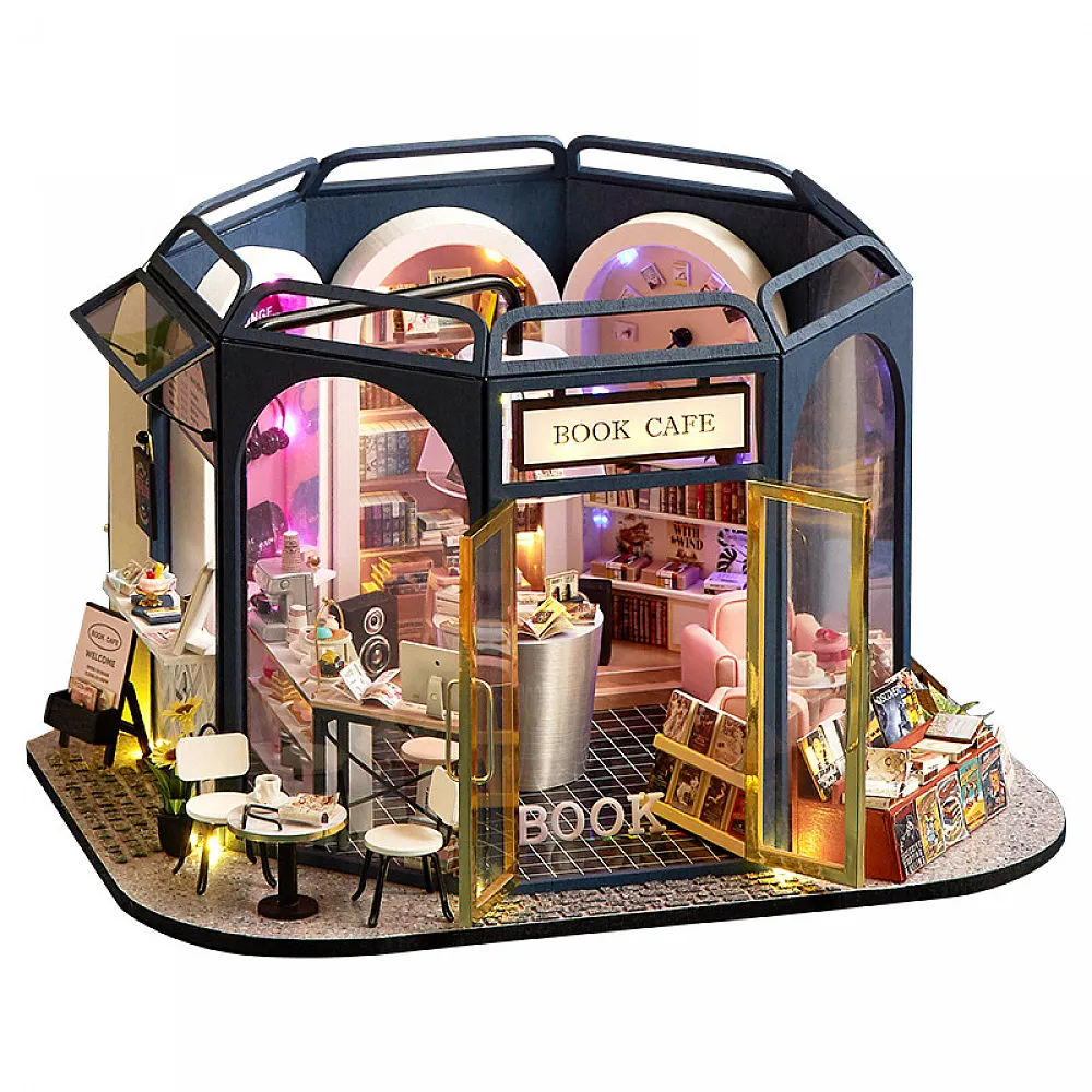 Ляльковий дім DIY Cute Room GD-002-B Книжкове кафе конструктор дитячий