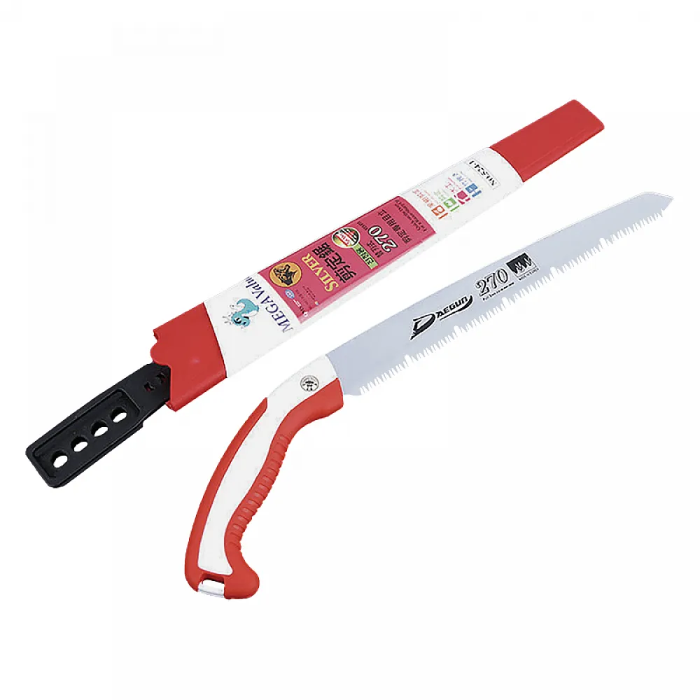 Ручная садовая ножовка Daegun 270 мм Red + White прямая для обрезки ветвей