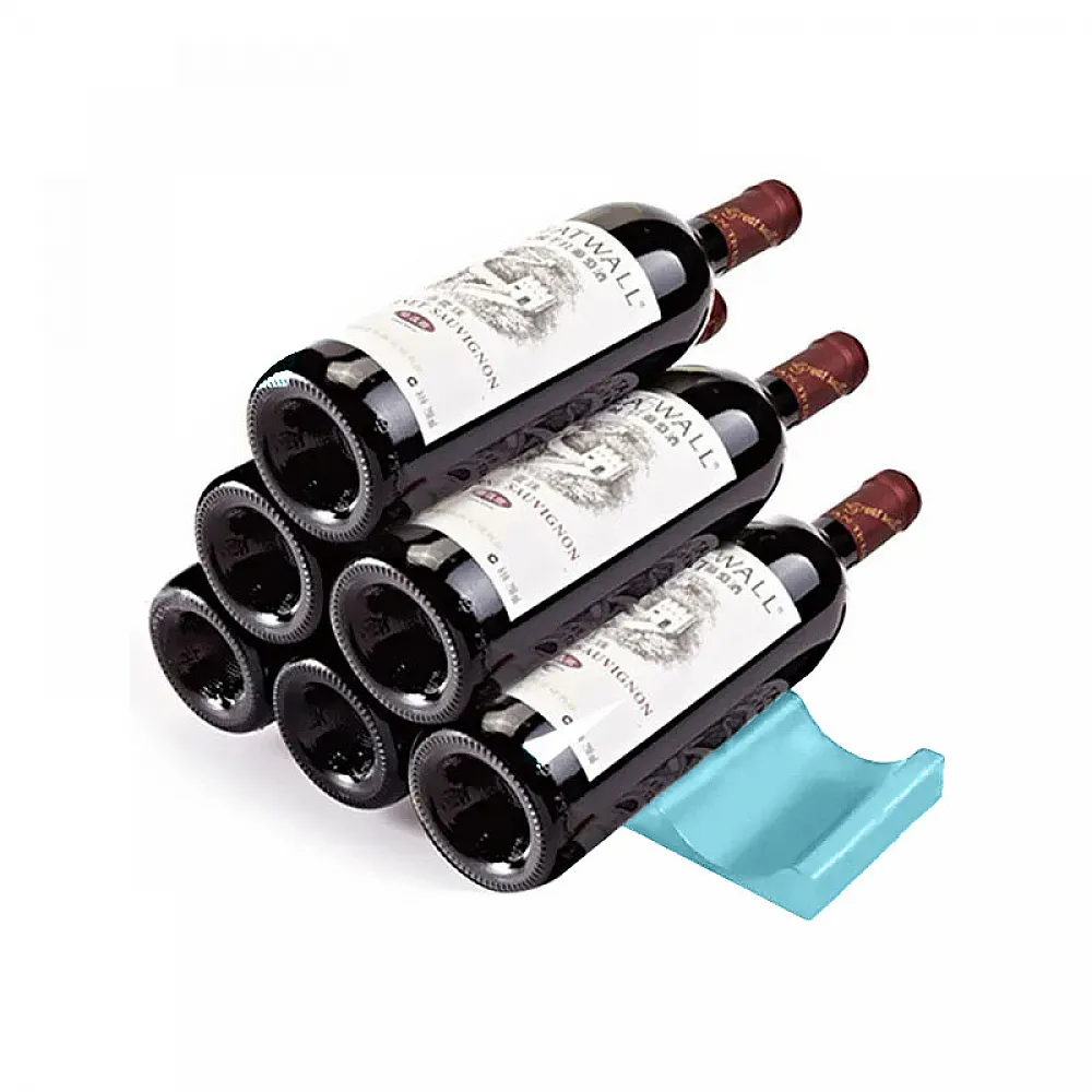 Держатель для бутылок CUMENSS Blue в холодильник 4 секции силиконовый