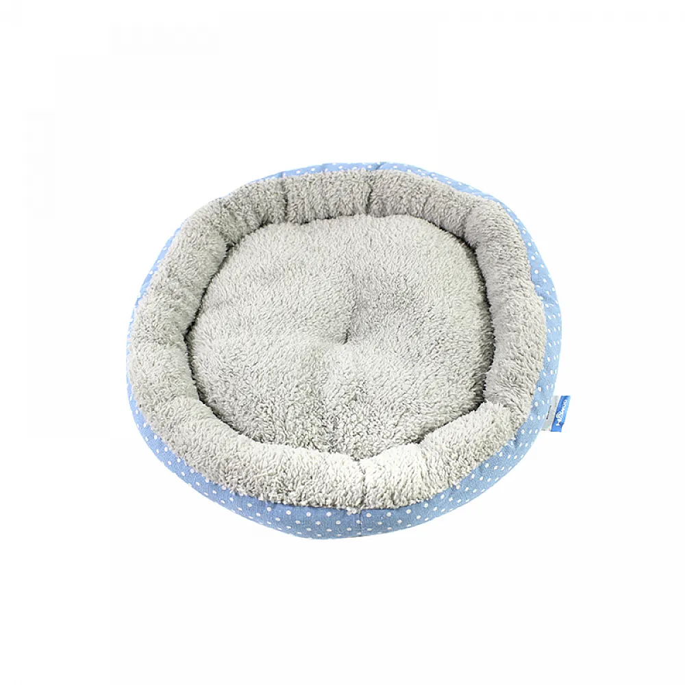 Лежак для котів собак круглий Taotaopets 511101 Light Blue 32*10 см вовна