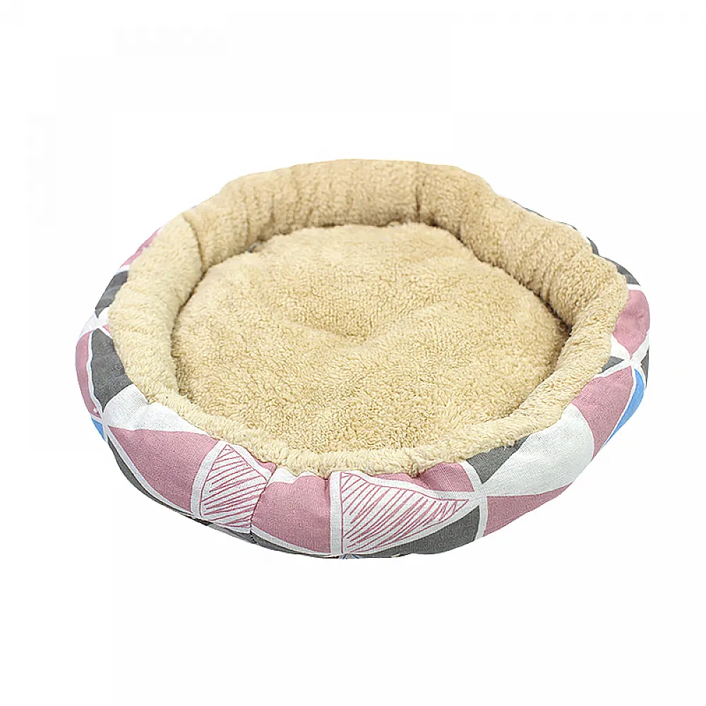 Лежак Taotaopets 511101 Pink для котов собак круглый 45*10 см