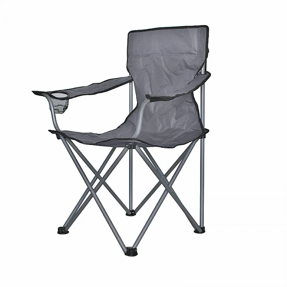 Розкладне крісло Lesko S5432 Gray туристичне складане для дачі риболовлі