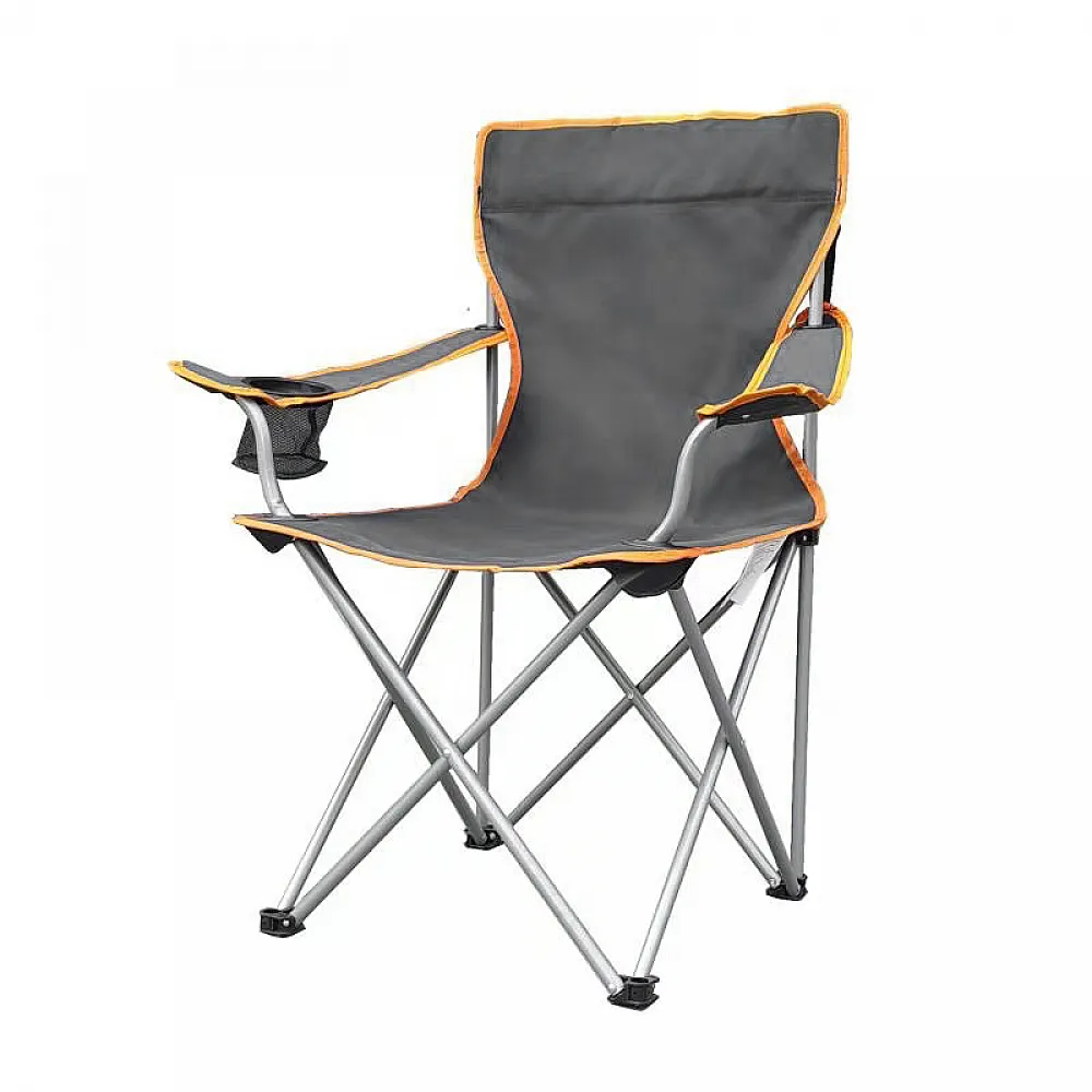 Розкладне крісло Lesko S5432 50*43*90 см Gray + Orange для риболовлі та пікніків