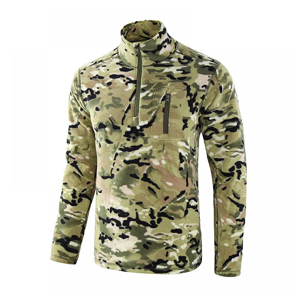 Тактична кофта Lesko A973 Camouflage CP M чоловіча тепла флісова