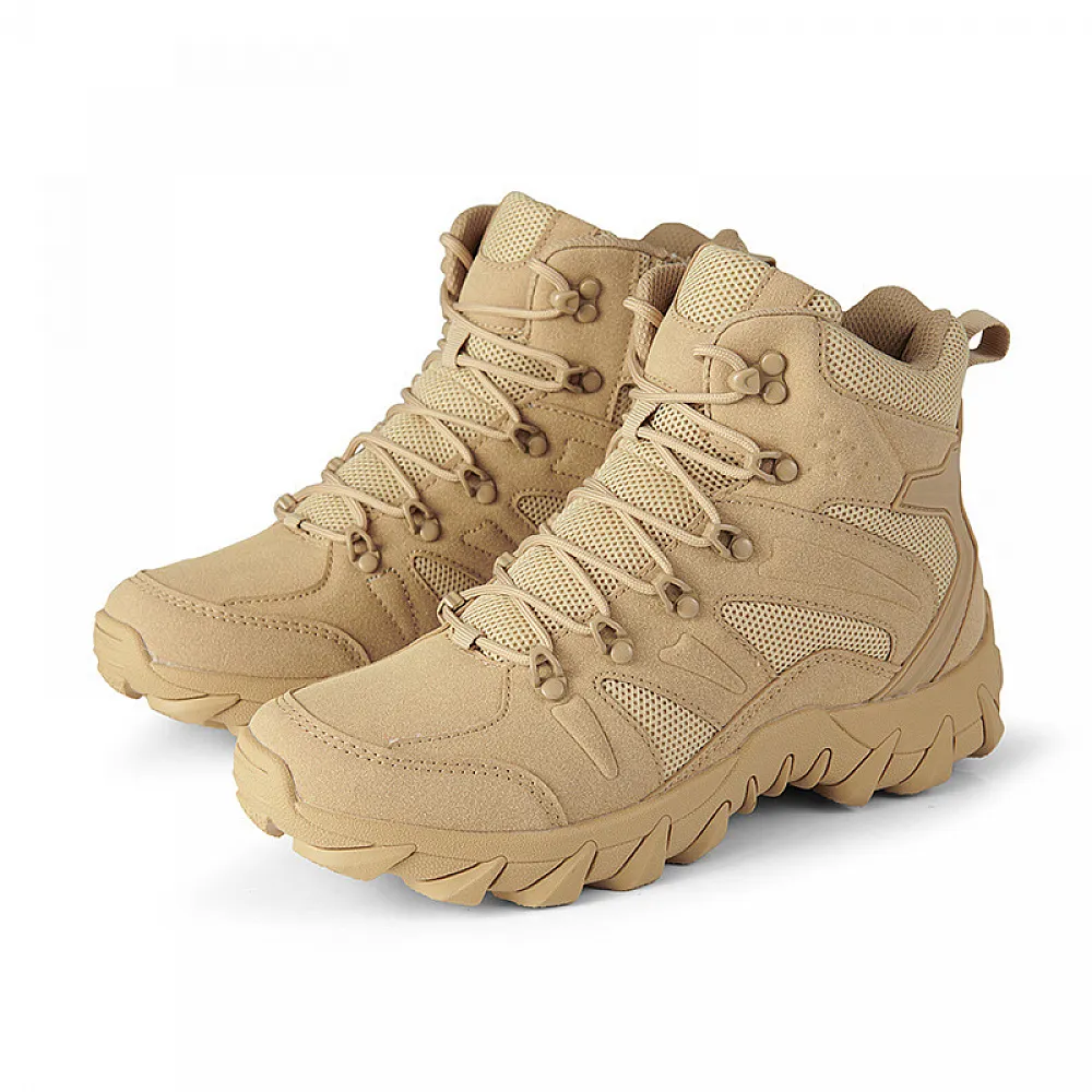 Черевики тактичні Lesko GZ702 Sand Khaki р.45 військове взуття для тренувань на шнурівці