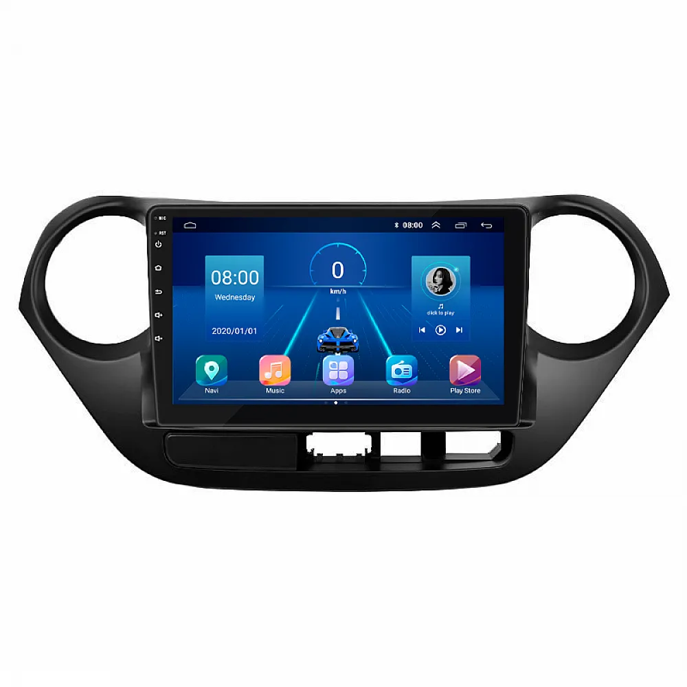 Штатная магнитола 9" Lesko для Hyundai i10 II 2013-2016 6/128Gb 4G Wi-Fi GPS Top Хюндай