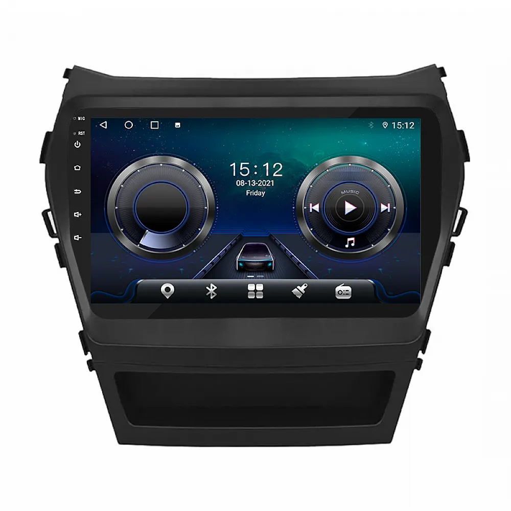 Штатная магнитола Lesko Hyundai Santa Fe 2012-2018 9" 4+64 4G+CarPlay Android 11 GPS Premium Выносной Sim-слот
