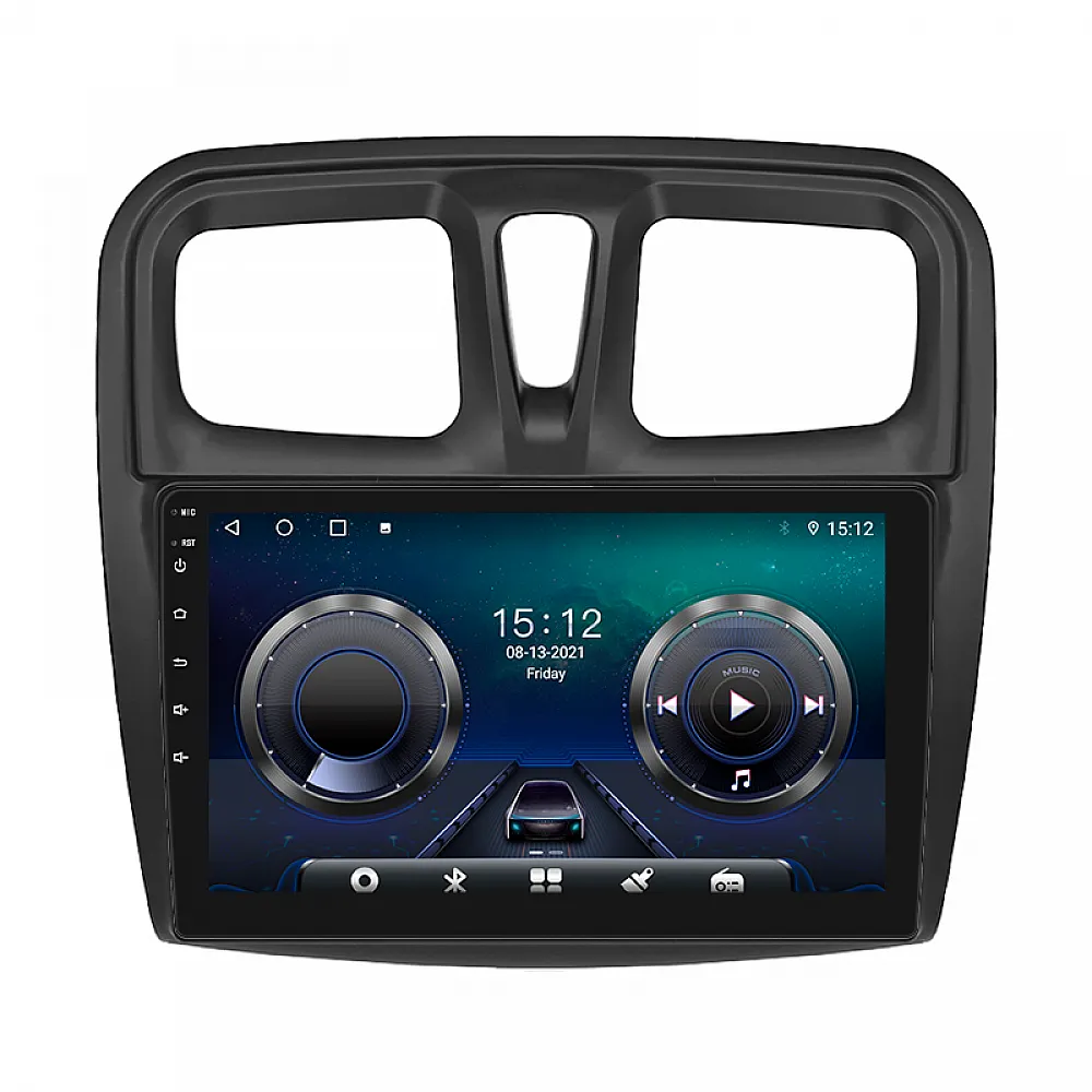 Штатна магнітола Lesko для Renault Logan II 2012-2018 екран 10" 4/64Gb/ 4G/ Wi-Fi/ CarPlay GPS Premium