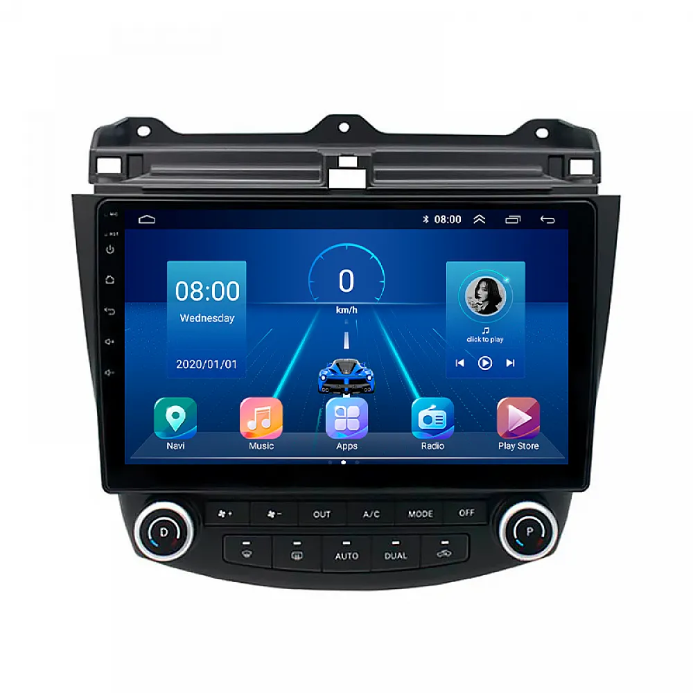 Штатная магнитола 10" Lesko для Honda Accord VII 2002-2006 Top 6/128 4G WiFi GPS Хонда