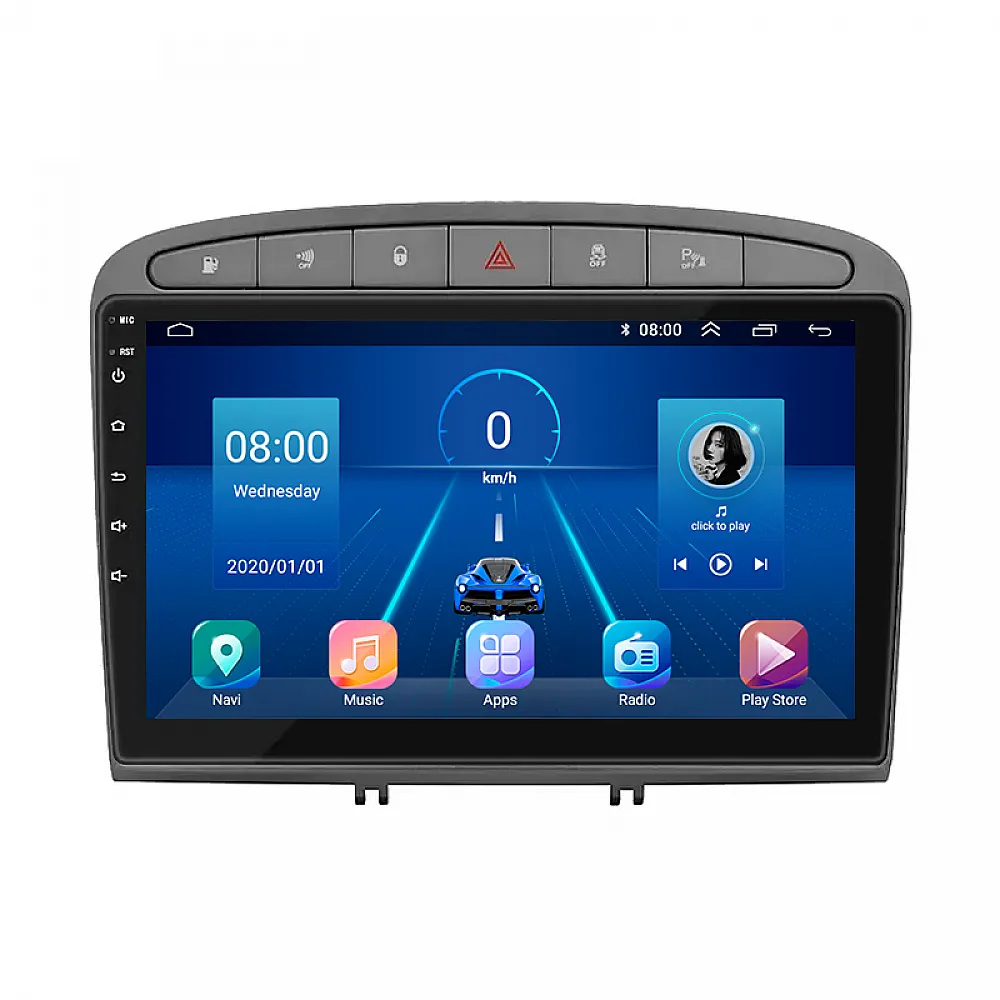 Штатна магнітола 9" Lesko для Peugeot 408 I 2012-2017 2/32Gb Black/ Wi-Fi GPS Base Пежо