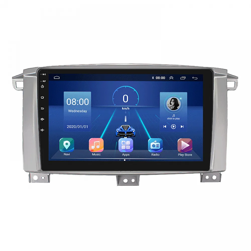 Штатная магнитола 10" Lesko для Toyota Land Cruiser 100 Series Рестайлинг 2 2005-2007 Top 4/32 4G WiFi GPS
