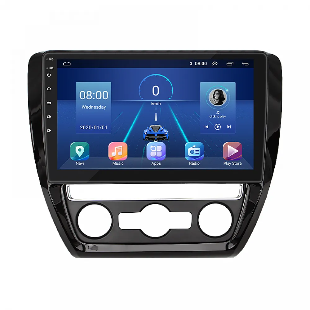 Штатная магнитола Lesko для Volkswagen Jetta VI 2010-2015 экран 10" 4/32Gb 4G Wi-Fi GPS Top