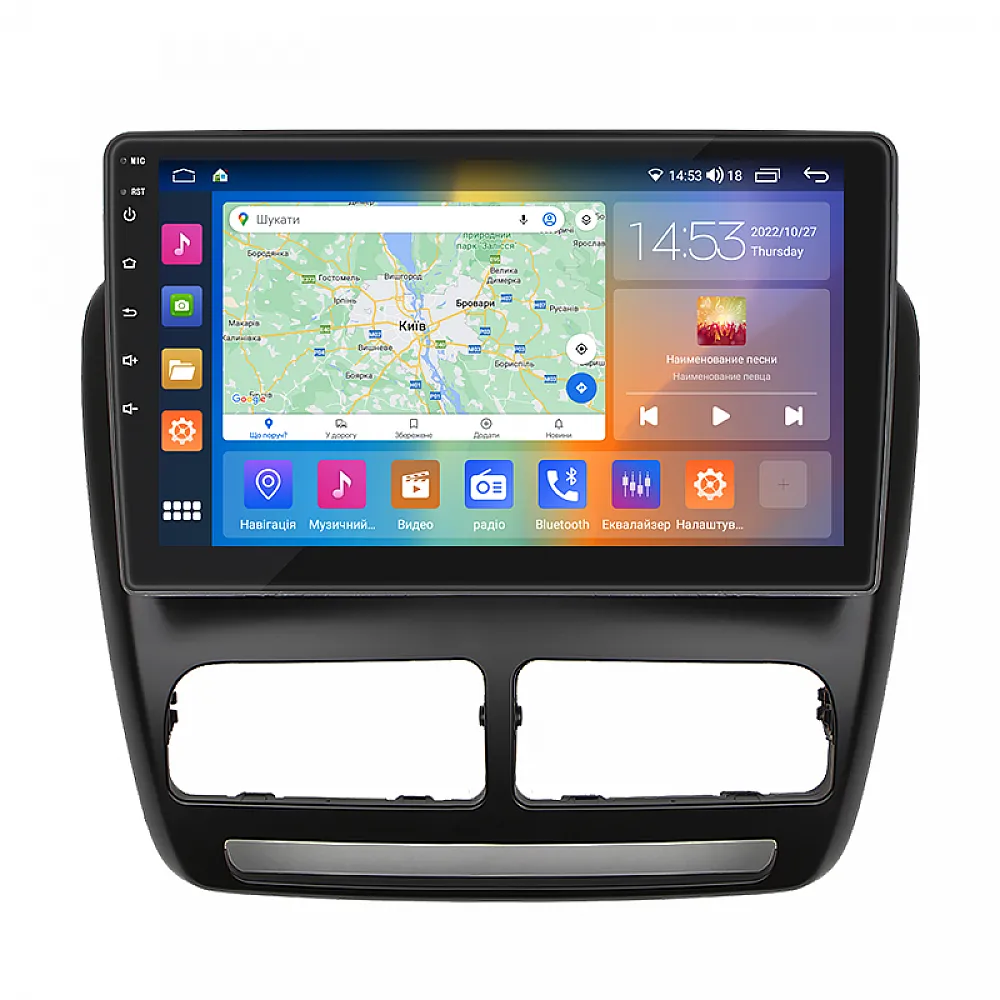 Штатна магнітола 10" Lesko для Fiat Doblo II 2009-2015 4/64Gb CarPlay 4G Wi-Fi GPS Prime Фіат