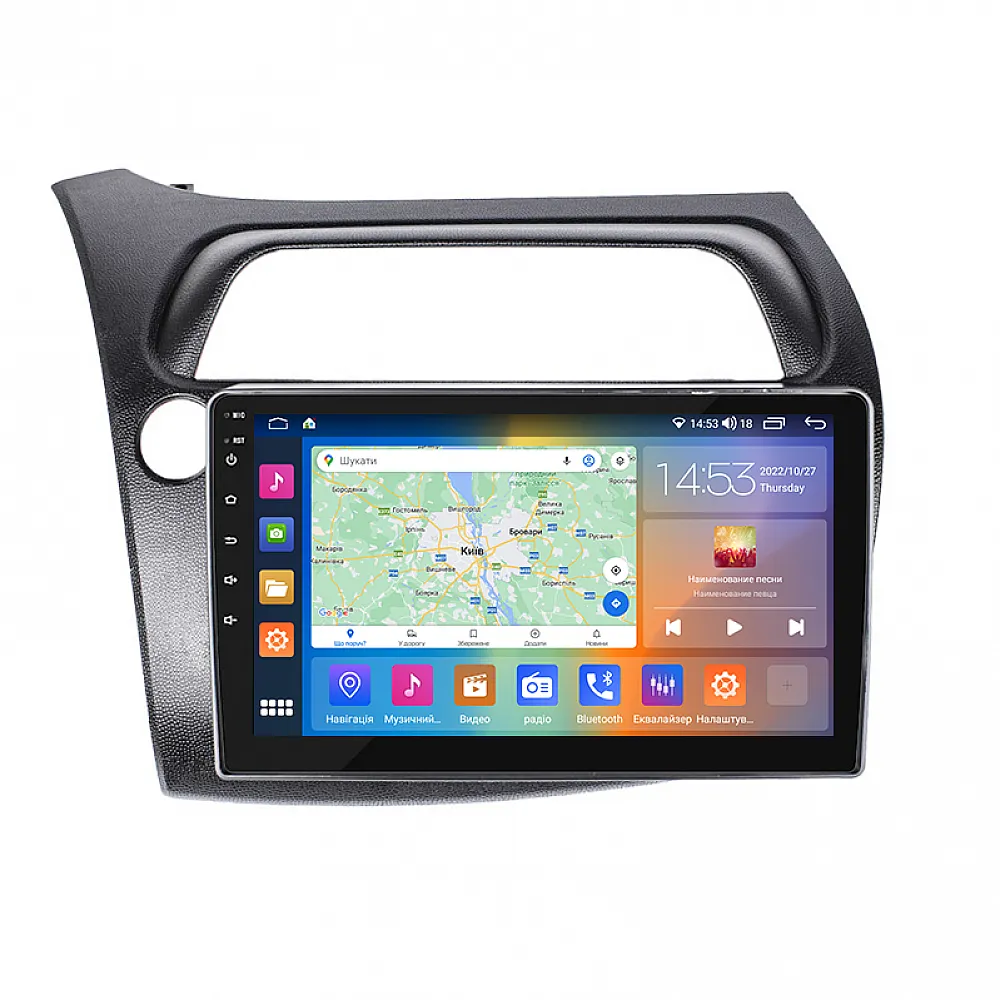 Штатна магнітола 9" Lesko для Honda Civic Type R VIII Рестайлінг 2008-2011 4/64Gb CarPlay 4G Wi-Fi GPS Prime