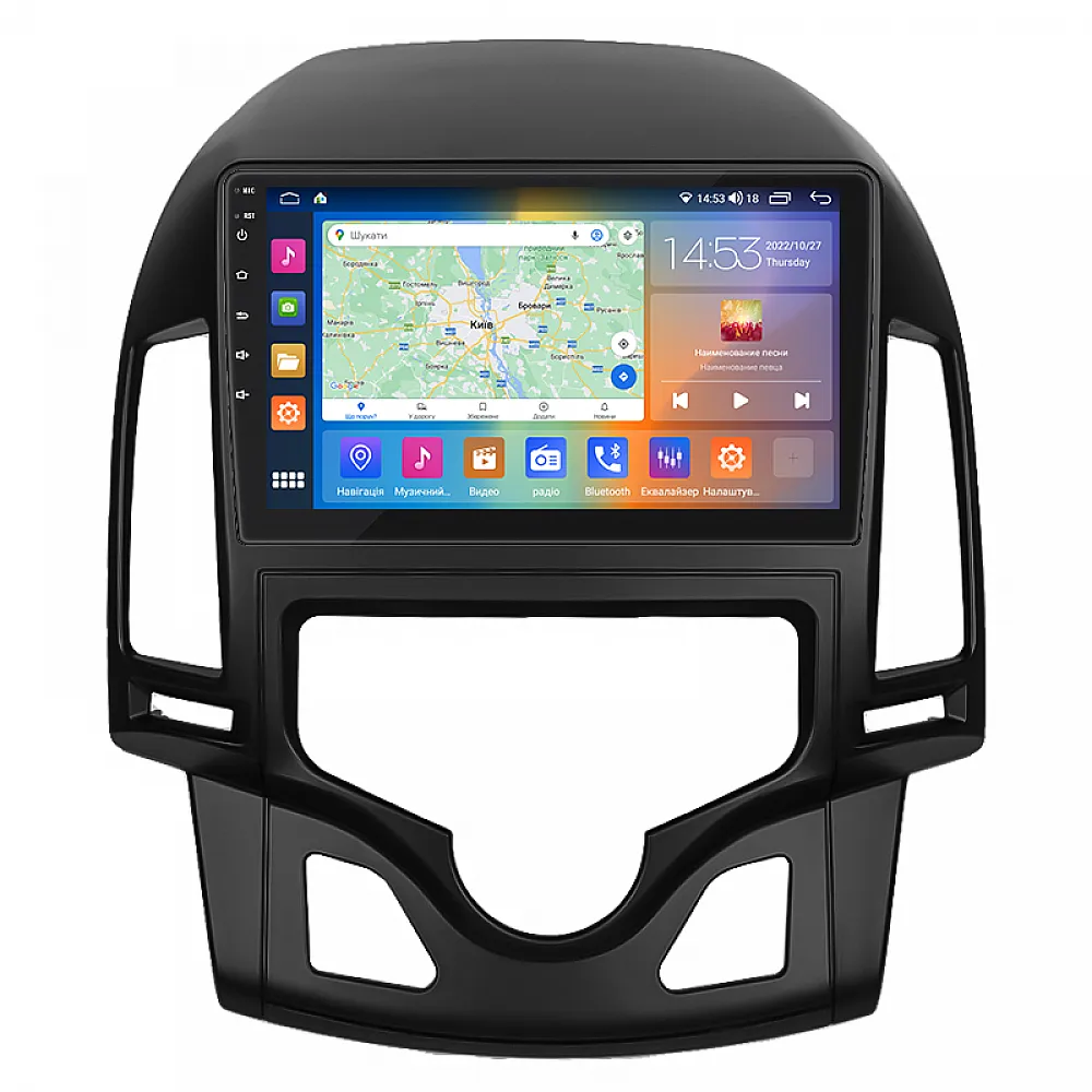 Штатная магнитола 9" Lesko для Hyundai i30 I Рестайлинг 2010-2012 4/64Gb CarPlay 4G Wi-Fi GPS Prime Хюндай