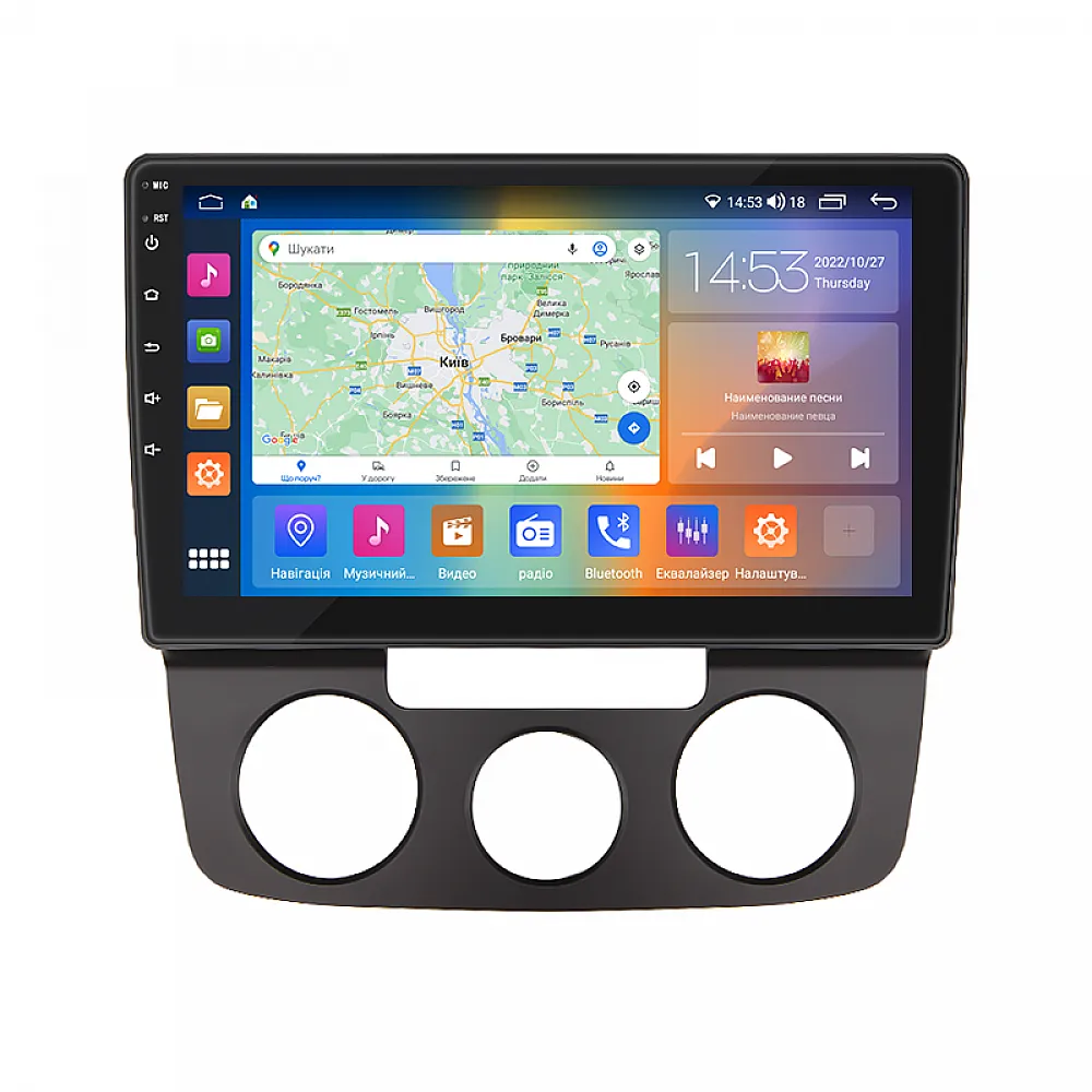 Штатная магнитола 10" Lesko для Volkswagen Jetta V 2005-2011 2/32Gb CarPlay 4G Wi-Fi GPS Prime Вольксваген