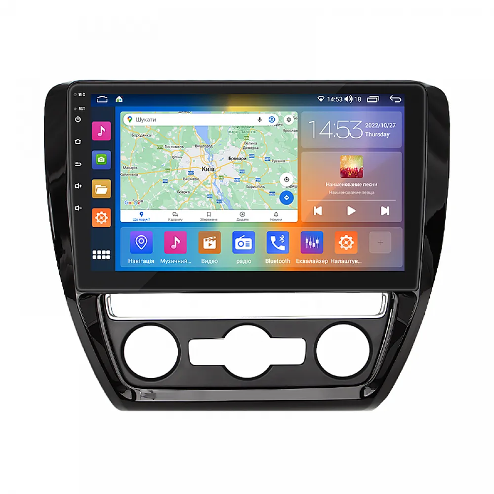 Штатна магнітола 10" Lesko для Volkswagen Jetta VI 2010-2015 4/64Gb CarPlay 4G Wi-Fi GPS Prime Вольксваген