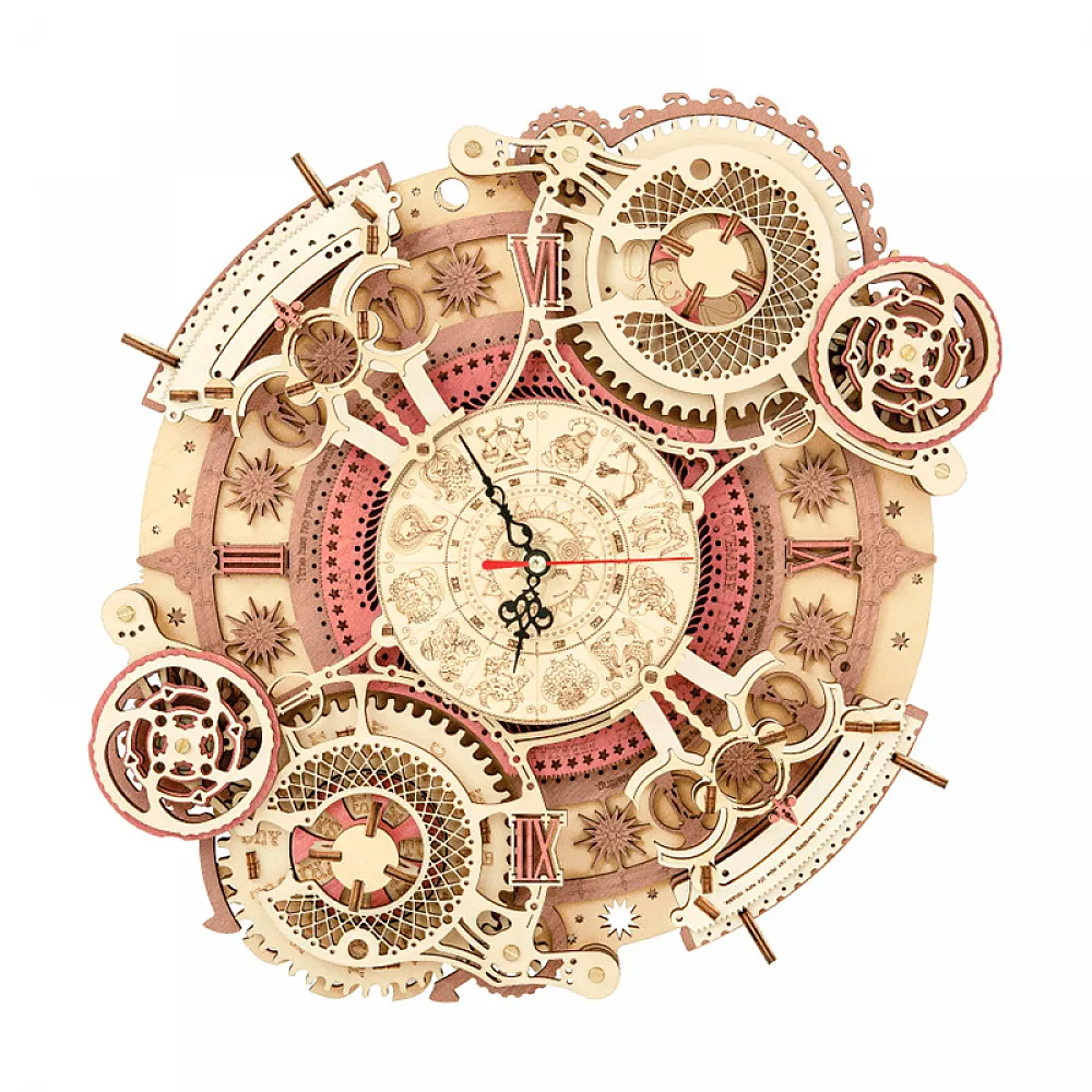 Дерев'яний 3D конструктор Robotime LC601 Wheel of Star Palace настінний годинник